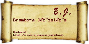 Brambora Józsiás névjegykártya